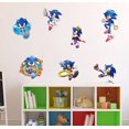 thumbnail image 4 of Sonic kids room adorno de pared pegatina decorativa PVC pegatina dibujos animados anime Graffiti cartel pegatina de pared 33*32cm, 4 of 4