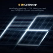 BougeRV N-Type 16BB 200W Bifacial Solar Panel for 12V Charger RV Camping Home Boat Marine Curve Surface