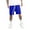 Royal Blue/White, variant on Ma Croix Men's Elastic Waist Stripe Track Shorts with Casual Drawstring