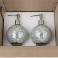 thumbnail image 6 of Glass Mosaic Hand Soap Dispenser-Lotion Bottle with Chrome Plated Plastic Pump-14 Ounce Set of 2 (Silver)), 6 of 6