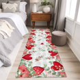 thumbnail image 4 of Valentines Love Heart 2'x6' Runner Rugs for Hallway Kitchen Bedside Non Slip, Eucalyptus Red Love Heart Grey Plaid Entryway Rug Runners with Rubber Backing, Long Carpet Runner for Laundry Room, 4 of 8