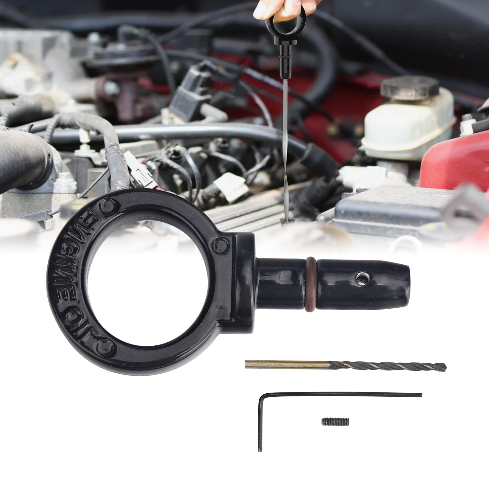 3mirrors Aluminum Oil Dipstick Pull Handle Engine Oil Level Dipstick