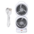 thumbnail image 2 of Ventilador De Doble Torre, Pequeño Ventilador De Mesa Oscilante Portátil 5 Velocidades Para Oficina Para Acampar, 2 of 7