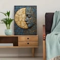 thumbnail image 5 of UXIEQU 12x16 Inch 2D Flat Sun Moon Cracked Texture Wall Art Celestial Rustic Spiritual Boho Home Decor, 5 of 8