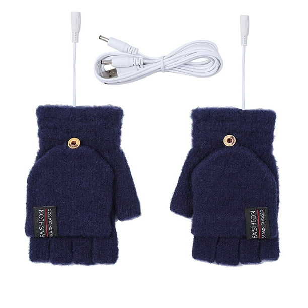 Mitaine chauffante USB bleu avec doigts – Boutique N°1 de vêtement