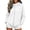 White, variant on BUIGTTKLOP Zip up Hoodies for Women Casual Long Sleeve Hooded Sweatshirts Zipper Fall Jackets with Pockets