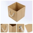 thumbnail image 2 of Unique Bargains Fabric Storage Bin with Handles Khaki 11*11*11in, 2 of 6