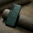 thumbnail image 5 of Compatible with Samsung Galaxy S22 Plus Magnetic Case, Classic Premium PU Leather TPU Hybrid MagSafe Ultra Slim Protective Skin Friendly Shockproof Case Cover for Samsung Galaxy S22 Plus, Green, 5 of 7