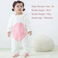 thumbnail image 4 of URMAGIC Newborn Baby Cute Unicorn Winter Warm Fleece Zip Up Hooded Jumpsuit with Tail, 4 of 10