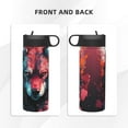 thumbnail image 3 of Sikiie Red Flame Wolf Head Print 18OZ Insulated Straw Cup, Portable Leak-proof Sports Water Bottle, Stainless Steel Water Cup Suitable for Home and Outdoor, 3 of 8