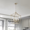 thumbnail image 5 of Warehouse of Tiffany Buelex 4 Light 16 inch Satin Gold Lamp Post Lantern Style Iron Chandelier, 5 of 5
