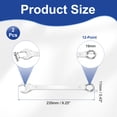 thumbnail image 2 of 2Pcs Combination Wrench 19mm Metric 12-Point Box and Open End 45# Carbon Steel, 2 of 7