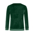 thumbnail image 5 of QATAINLAV Womens Plus Size Velvet Tees Tops Solid Casual Crewneck Pullover Blouses Dressy Long Sleeve Elegant Velour T-shirt, Green, XXL, 5 of 7