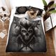 thumbnail image 3 of Viking Doona Cover - Viking Raven And Skull - Viking Quilt Bed Set Rlt12, 3 of 5