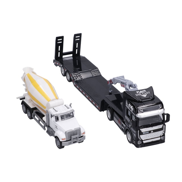 Construction Vehicle Toy, Engineering Trailer Model Movable Arm Imagination Training 33cm / 13in Length For Playground