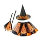 thumbnail image 3 of Disfraz de bruja para niñas con sombrero, falda y escoba para fiestas de disfraces y juegos de simulación. L, 3 of 8