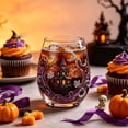 thumbnail image 6 of 2D Halloween Glass Cups, Cute Coffee Glass Cups, Glassware Drinking Glasses, Stemless Drinking Glass with Spooky Designs, Clear Cups for Cocktails, Juices & Iced Coffee (E), 6 of 7