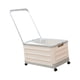 thumbnail image 3 of Contenedor de almacenamiento con ruedas y asa de tracción Caja de almacenamiento Caja rodante plegable para Gris blanco, 3 of 9
