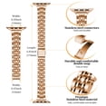 thumbnail image 4 of SEURE Slim Stainless Steel Band for Apple Watch Band 38/40/41/42mm,Women Luxury Metal Replacement Strap for iWatch Series 11 10 9 8 7 6 5 4 3 2 1 SE Rose Gold, 4 of 7