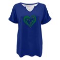 thumbnail image 4 of Soki Hauts Décontractés à Manches Courtes et Col en V Imprimés pour la Saint-Patrick pour Femmes en Liquidation, 4 of 4