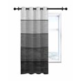 thumbnail image 7 of Rustic Stripes Thermal Insulated Blackout Curtains for Bedroom 36 Length Gray Gradient Farmhouse Wood Grain Room Darkening Curtain 1 Panel Grommet Window Curtain Drape for Living Room Nursery Room, 7 of 7