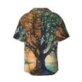 thumbnail image 6 of Daiia Seasonal Tree Reflection Men's Linen Shirts Short Sleeve Casual Shirts Button Down Shirt for Men Beach Summer Wedding Shirt-XX-Large, 6 of 6