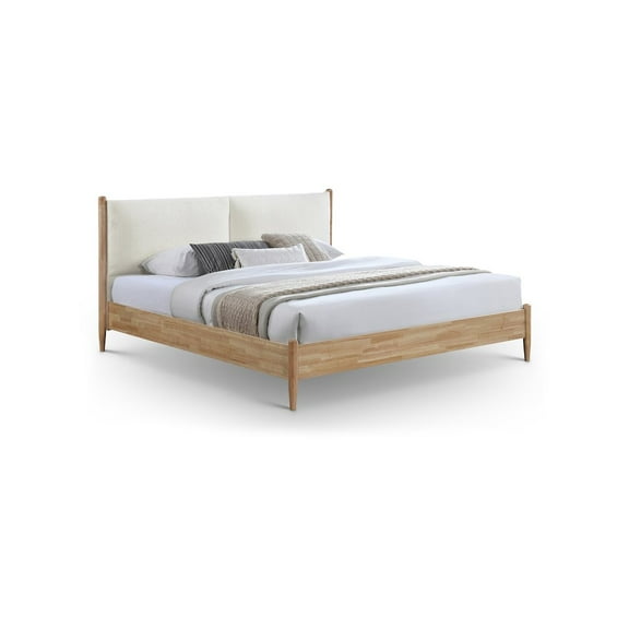 Meridian Furniture Arbor Cream Polyester King Bed