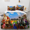 thumbnail image 1 of siniker Bedding Set Kids Quilt Cover 3D Cartoon Playing Bed Cover Set with Pillowcase and Zipper Closure, 1 of 2