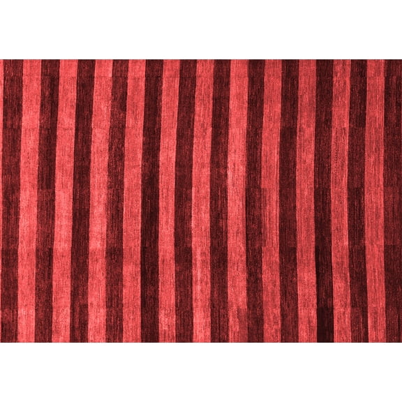 Ahgly Company Machine Washable Indoor Rectangle Abstract Red Modern Area Rugs, 5' x 7'
