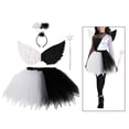 thumbnail image 1 of Conjunto de disfraz de alas de ángel y con tutú, vestido de fantasía para niños, cosplay para presentaciones en el escenario, 1 of 8