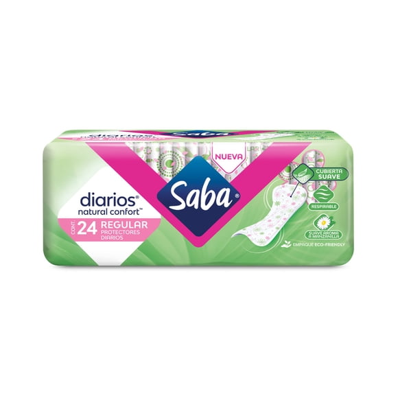 Protectores diarios Saba Confort manzanilla regular 24 pzas