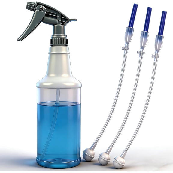 3 Pack Universal Fit 360° Spray Bottle Adapter, 4.3in Weighted Tube Replacement for Triggers and Pump Sprayers, For Kitchen, Garden, Home and Office, Cleaning Solutions (3*Pack)