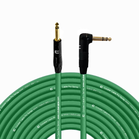 Coluber Cable - 1/4" TS Male to Right Angle 1/4" TRS - Pro 3-Pin Connector