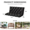 thumbnail image 7 of Kimunuk Outdoor Porch Swing Cushion, 47" X 40" X 5" Waterproof Bench Chair Replacement Cushion with 6 Ties for Patio, Black, 7 of 7
