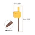 thumbnail image 2 of Unique Bargains 2pack Torx Screwdriver T10 S2 Flag Type Handle Star Driver Key Wrench Spanner Hand Operated Tool Yellow, 2 of 5