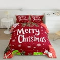 thumbnail image 2 of Manfei Merry Christmas Bedding Comforter Set for Kids, Cartoon Winter Snowflake Twin Comforter Sets, Santa Claus Gifts Reversible Bedding Set, Ultra Soft Home Decor, 2pcs, 2 of 8