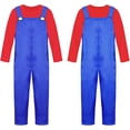 thumbnail image 6 of Satmonnus Super Brothers Costume Halloween Cosplay Jumpsuits with Hat and Mustaches, Festivals and Carnivals, Fancy Dress Outfits Halloween Costumes, Family Matching Halloween Cosplay Outfits, 6 of 10