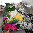 thumbnail image 3 of Tokelau Custom Personalised Bedding Set White - Turle Plumeria Banana Leaf, 3 of 6