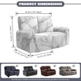 thumbnail image 2 of Xoenoiee White Marble Print Recliner Loveseat Cover, Stretch Jacquard Reclining Loveseat Cover Furniture Protector Sofa Slipcovers 2 Seat Recliner Covers with Elastic Bottom for Kids Pets, 2 of 6