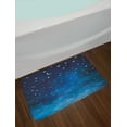 thumbnail image 2 of Sky Bath Mat, Abstract Night Time Illustration Stars and Crescent Moon Constellation Astrology, Non-Slip Plush Mat Bathroom Kitchen Laundry Room Decor, 29.5 X 17.5 Inches, Blue Dark Blue, Ambesonne, 2 of 2