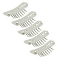 thumbnail image 3 of 50pcs Snap Comb  Clips Set, Stainless Steel DIY Hair Extension Accessory, 8 Teeth, 1.1in, Portable Design, Secure  Fixation for Home, Hair Salon, 3 of 8