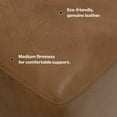 thumbnail image 6 of Leather Ottoman Rectangular Coffee Table Footrest - 34" Wide Caramel Brown, 6 of 9