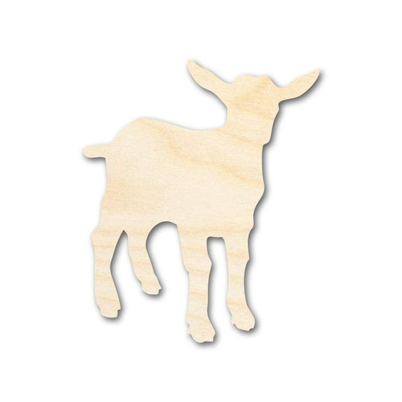 Unfinished Wood Goat Shape - Farm Animal Craft - up to 46" DIY 6" / 1/2"