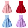thumbnail image 6 of Splozh Baby Girl Dress Princess Dress Girls Sleeveless Dress Dance Party Princess Dresses Clothes Flower Girl Dress,Red,7-8 Years, 6 of 9