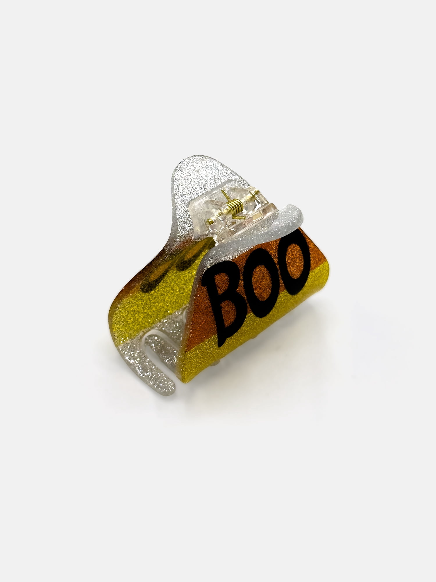 Way To Celebrate Boo Candy Corn Acrylic Hair Claw, Orange Multi