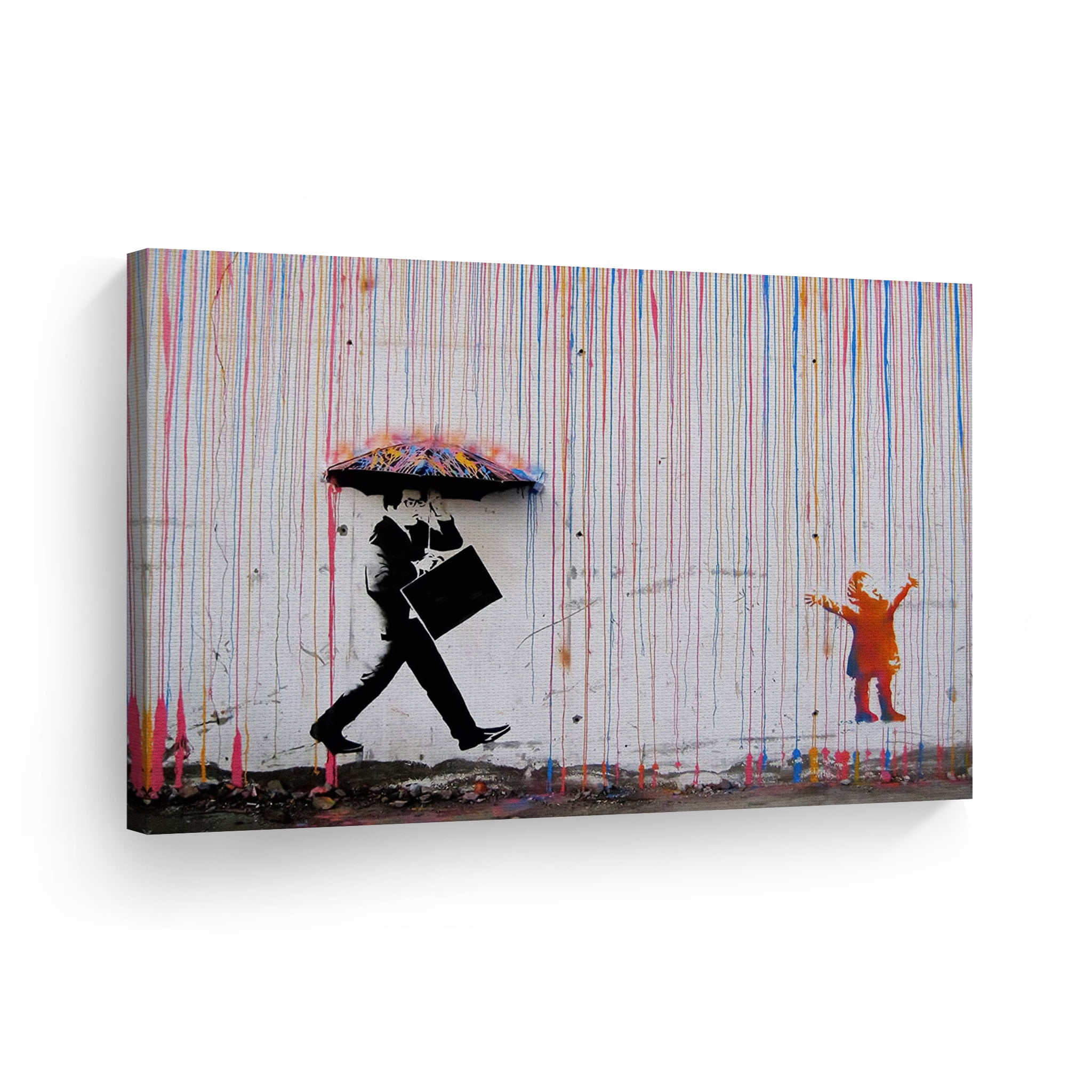 QUEENS GUARD SOLDIER  BY BANKSY BW PICTURE WALL ART HOME DECORATION 