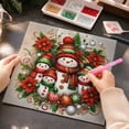 thumbnail image 4 of Christmas 5D Diamond Painting Kit Snowman Diy Rhinestone Art 11.81 X 11.81 Inches Frameless Holiday Decor, 4 of 4