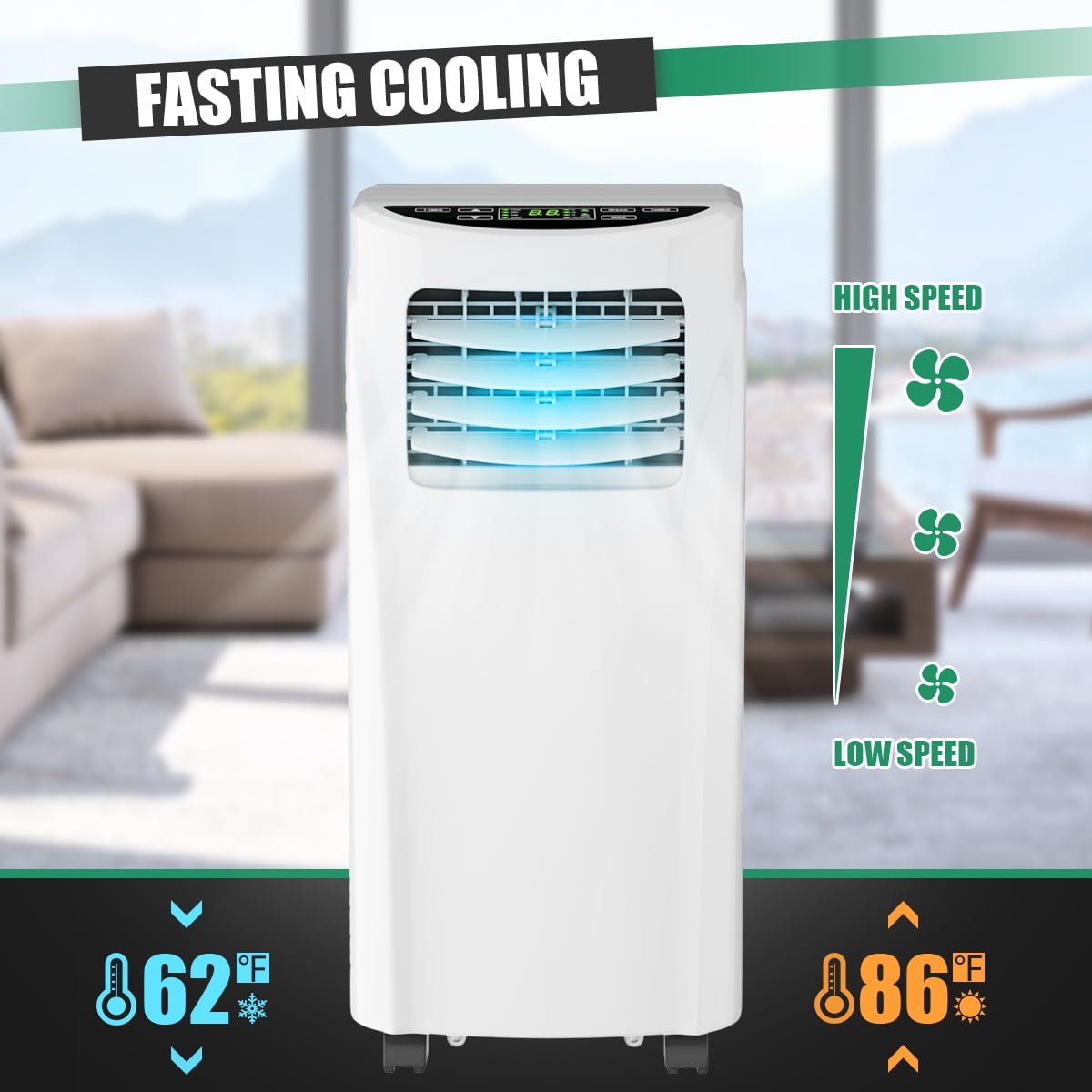 Costway Portable Air Conditioner 5500 BTU (8000BTU ASHRAE) Dehumidifier