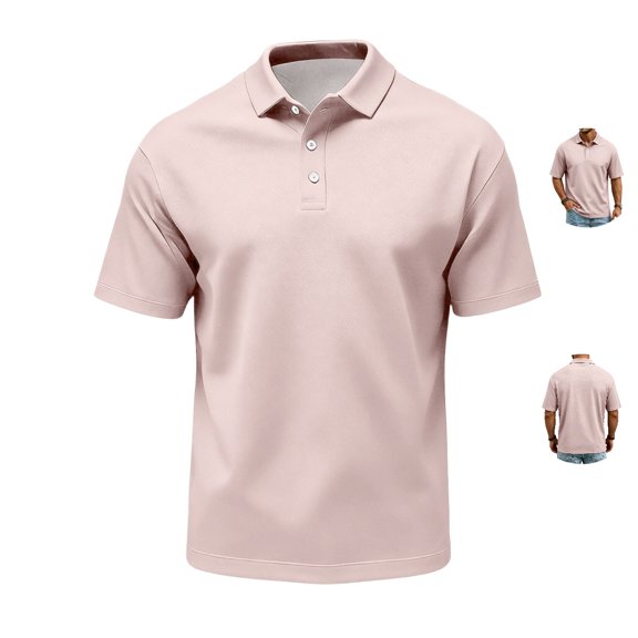 FOPSUFGWFO Golf Polo Shirts for Men Short Sleeve Classic Fit Tops Quick Dry Moisture Wicking Breathable Blouses for Business Sport M