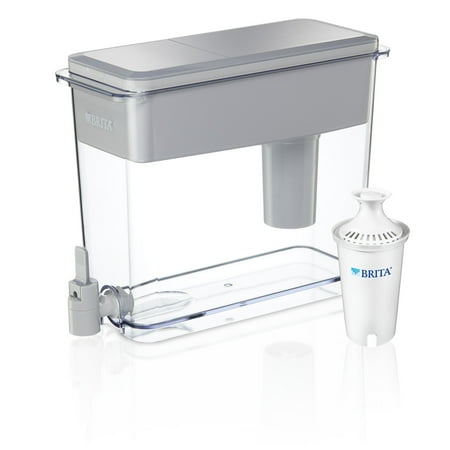 Brita UltraMax Water Dispenser with 1 Filter, BPA Free, Gray, 18 Cup